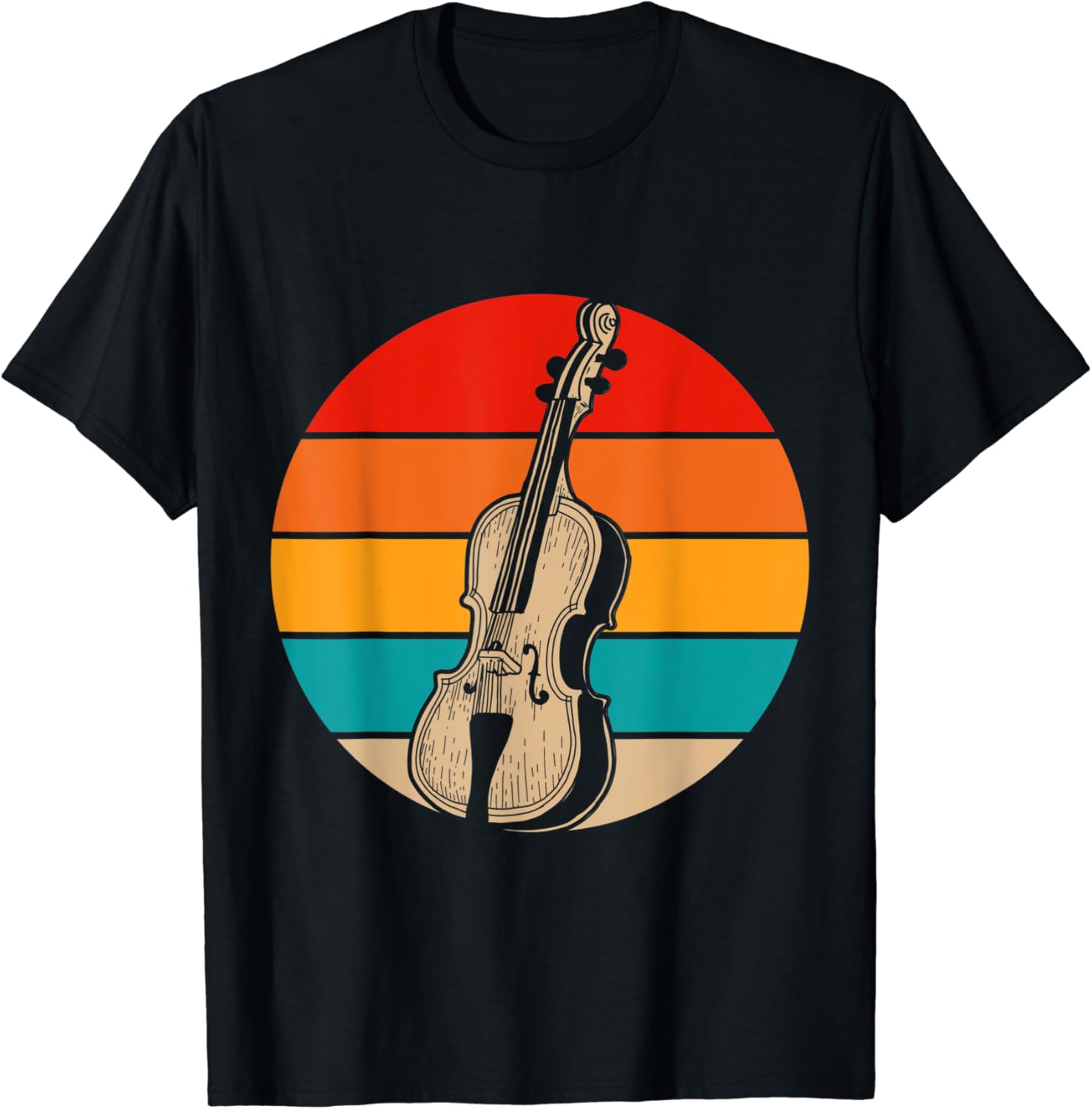 Retro Cello TShirt Clothing, Shoes & Jewelry